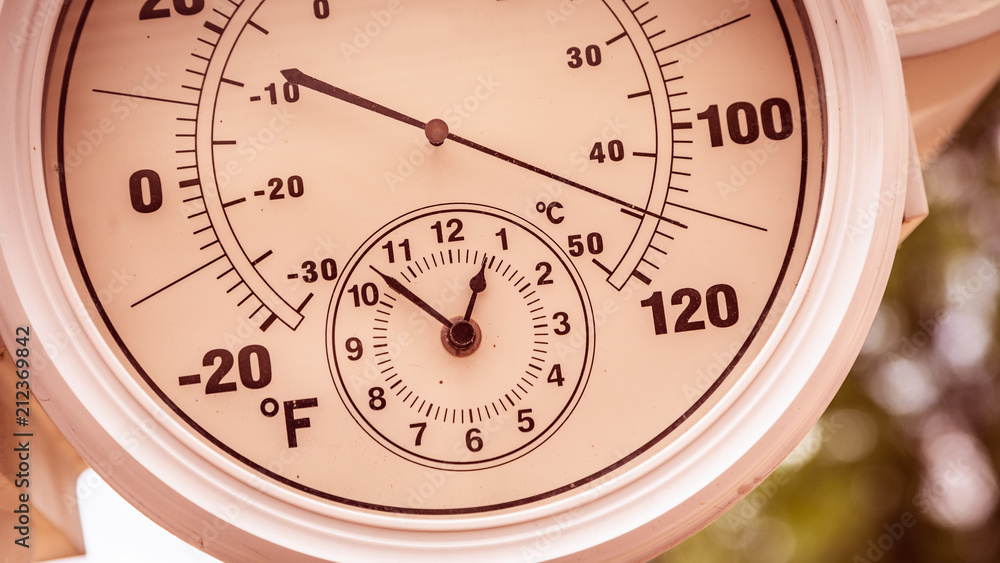 Round Thermometer Showing Over 110 Degrees Round Thermometer Showing Over 110 Degrees