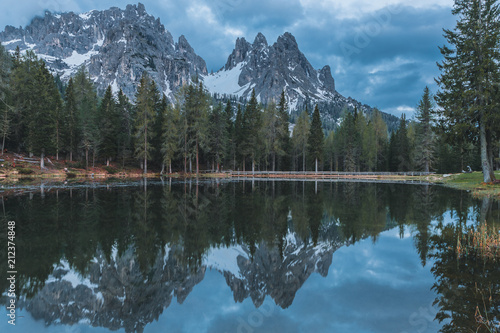 Fototapeta Naklejka Na Ścianę i Meble -  Mountains Lakes and Nature in the Dolomites, Italy