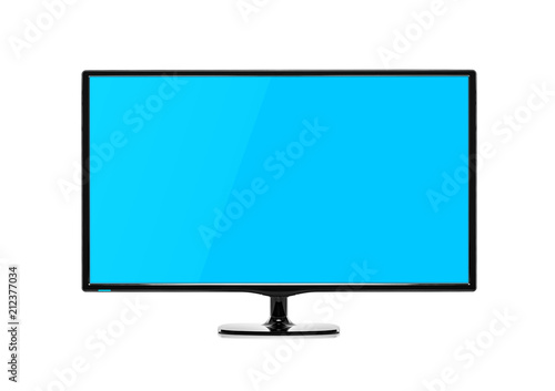 Computer monitor or TV isolated on white background.