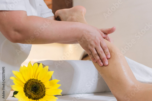 Massage of a leg