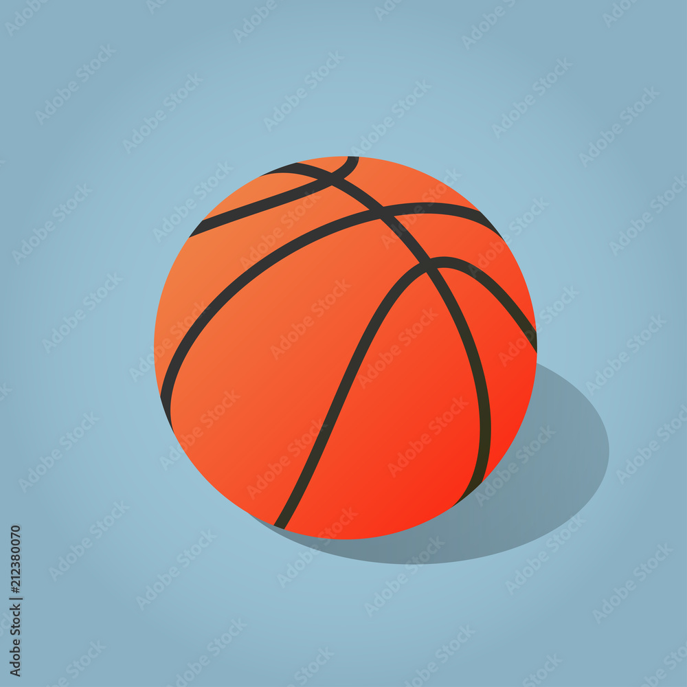 Isometric Basketball Vector Illustration Isometric Basketball Vector Illustration