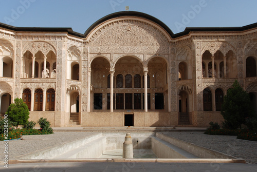 Courtyard of a traditional mansion in Kashan  Iran