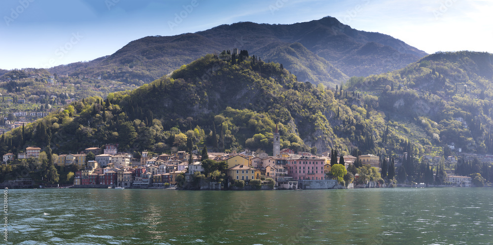  Panoramic view of Varenna, the famous town on Lake Como.