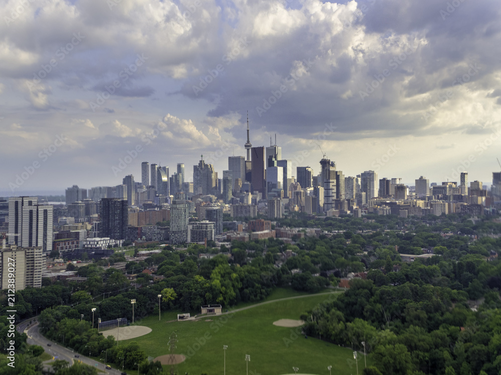 Fototapeta premium Aerial view of Toronto city from above, Toronto, Ontario, Canada