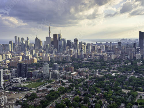 Photography Aerial view of Toronto city from above, Toronto, Ontario, Canada