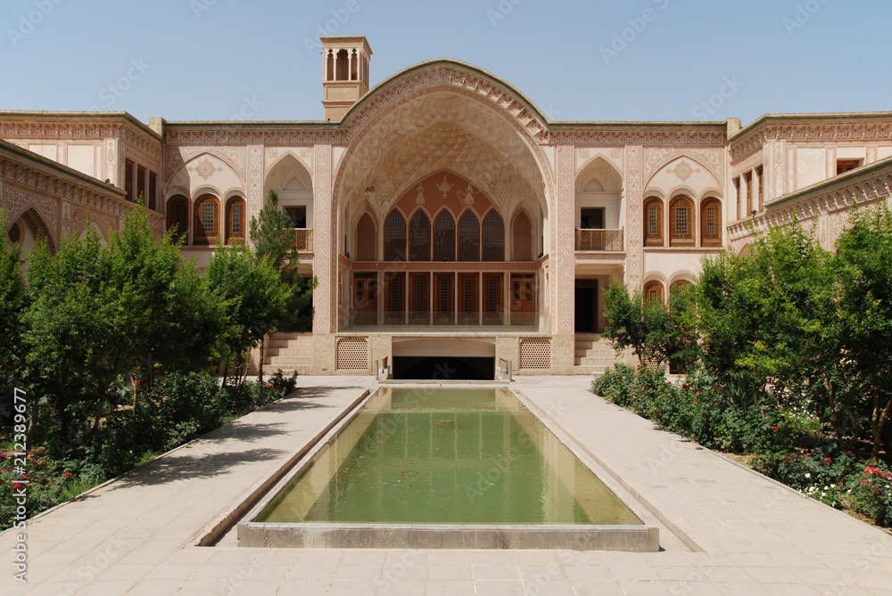 Courtyard of a traditional house in Kashan, Iran