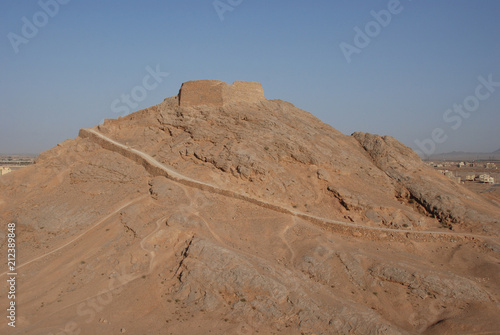 Zoroastrian tower of silence near Yazd  Iran