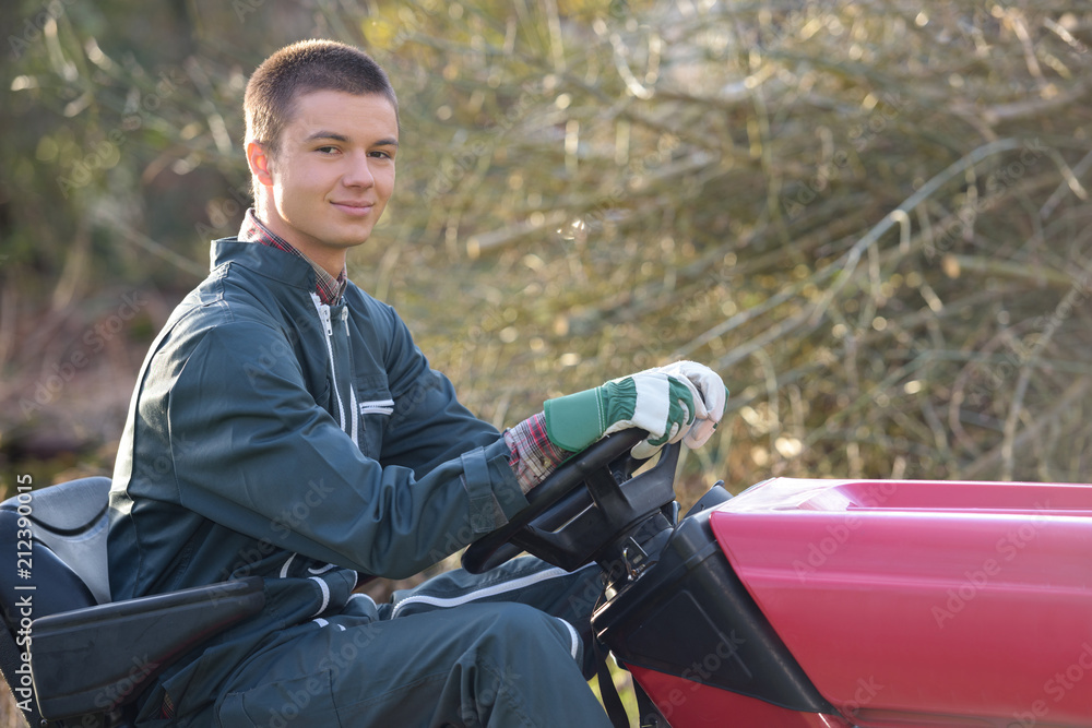 young garden worker