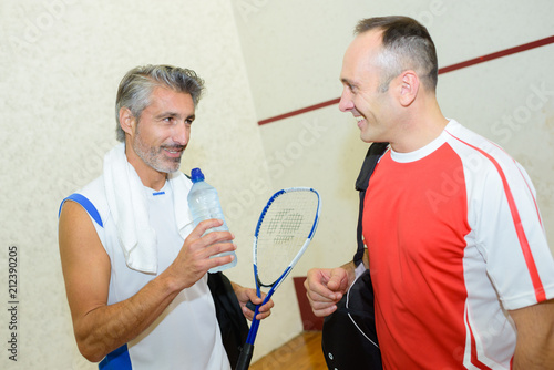 squash racket and ball photo