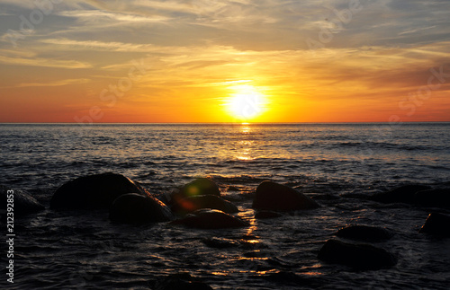 a magical sunset on the Baltic coast of the Kaliningrad region © ESENIY