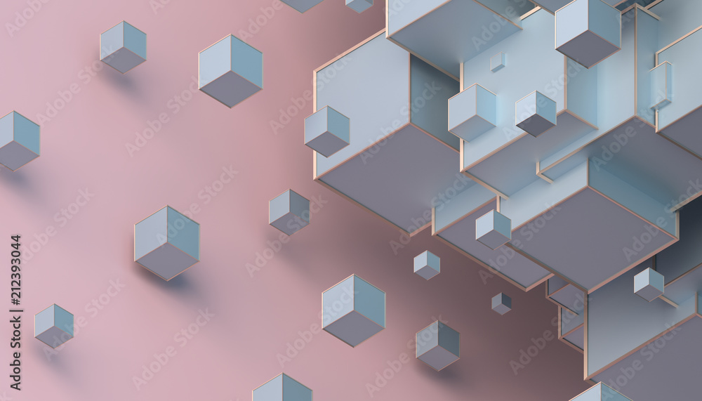 Abstract 3d rendering of geometric shapes. Composition with cubes. Modern background design for poster, cover, branding, banner, placard. Abstract 3d rendering of geometric shapes. Composition with cubes. Modern background design for poster, cover, branding, banner, placard.