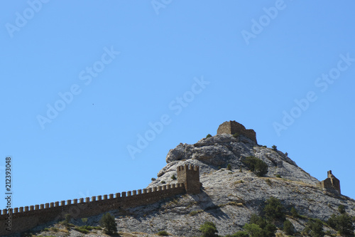 An image of an ancient Genoese fortress. photo