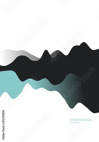 Abstract landscape background with dynamic effect. Technology style. Design Template. Motion vector illustration.