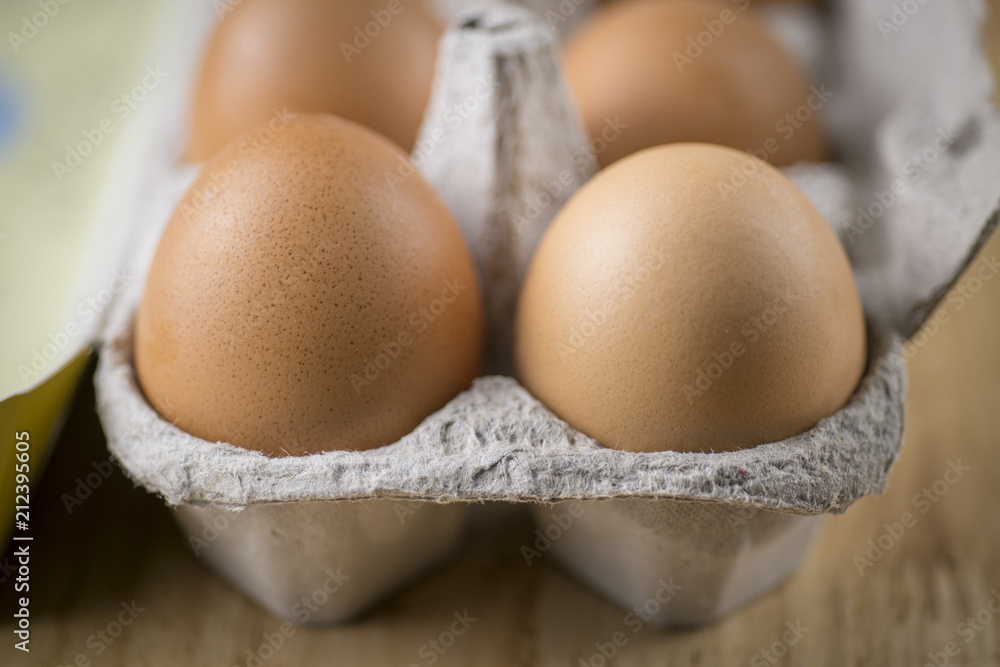 Brown Eggs in Carton