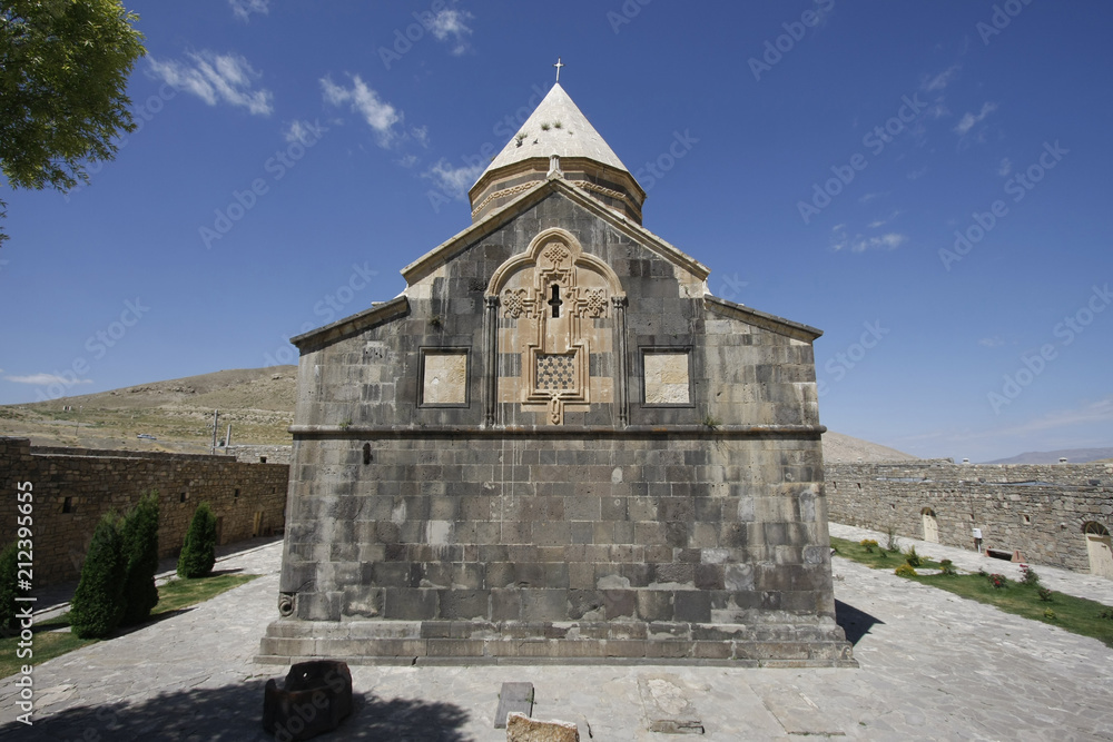Western facade of the St. Thaddeus Church in Iran