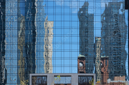 Reflections in the glass exterior of a Chicago building - 3