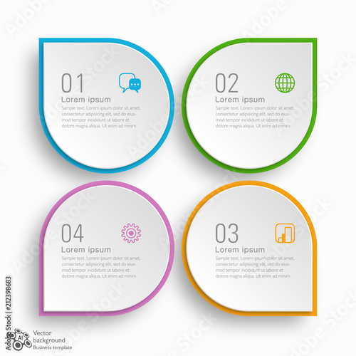 Business Chart Graphics #4-Step Process 