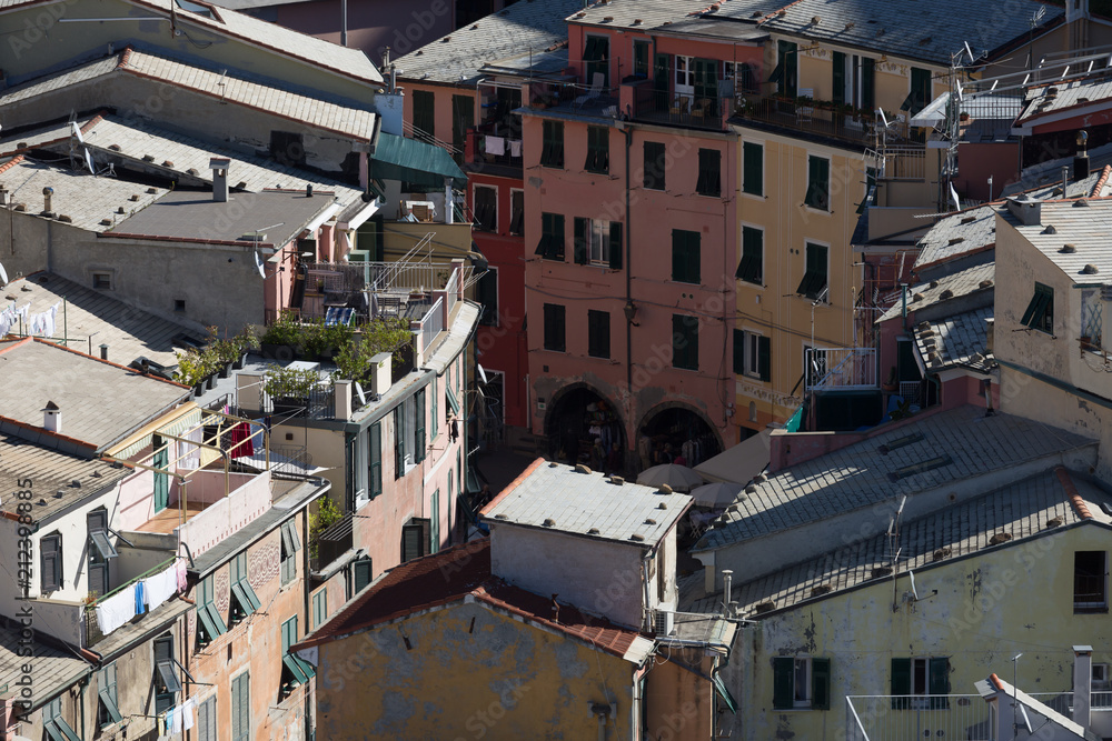 Fototapeta premium Typical coastal houses in Italy