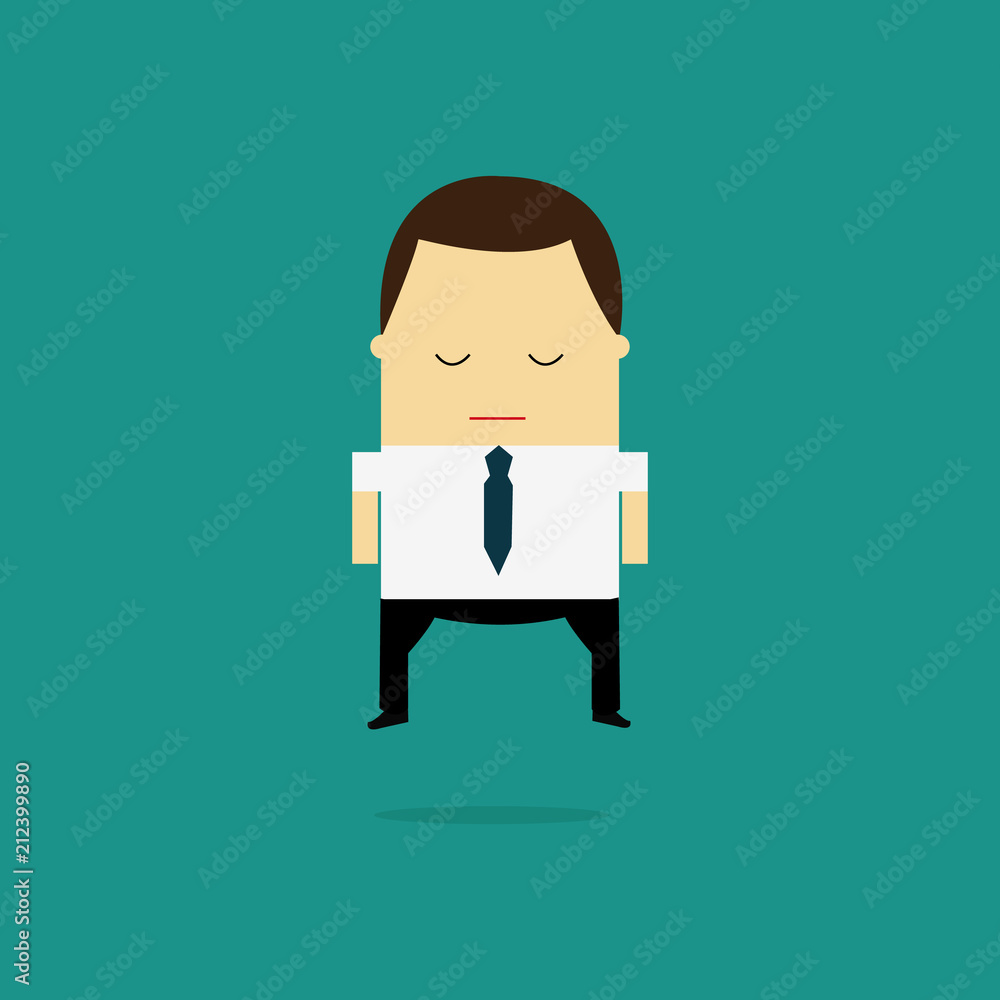 Business man cartoon character.- vector illustration