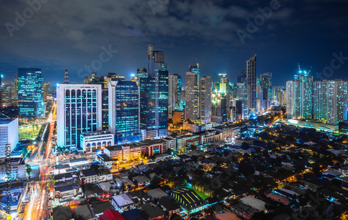 Metro Manila cityscape at night