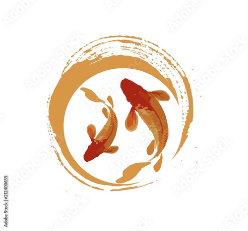 koi fish illustration 