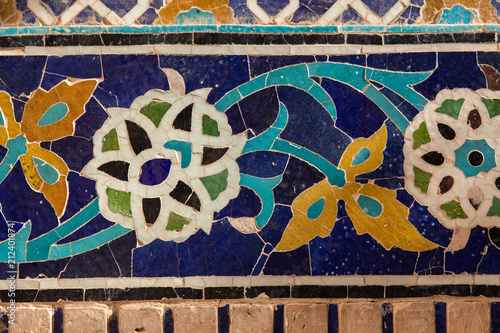 Mosaic Tiles in Ahmad Jami, Torbat Jam, Khorasan, Iran photo