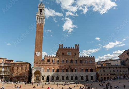 Main square of Siena in Italy