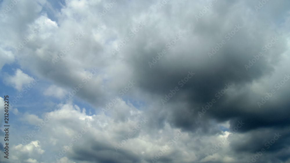 White clouds on the blue sky