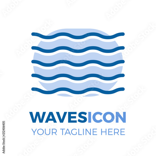 Canvas Print Wave icon logo