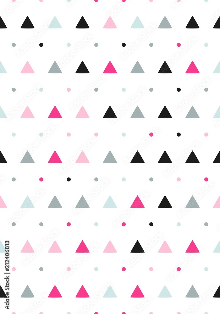 Seamless pattern with triangles on a white background. Vector repeating texture. Seamless pattern with triangles on a white background. Vector repeating texture.