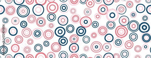 Seamless circles pattern. Vector repeating texture.