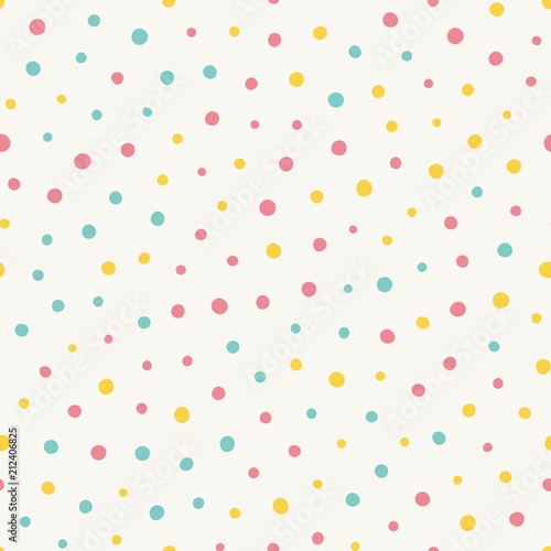 Seamless dot pattern with light background. Vector repeating texture.