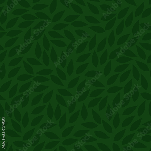 abstract leaves shapes. vector seamless pattern. simple green background. textile paint. repetitive background. fabric swatch. wrapping paper