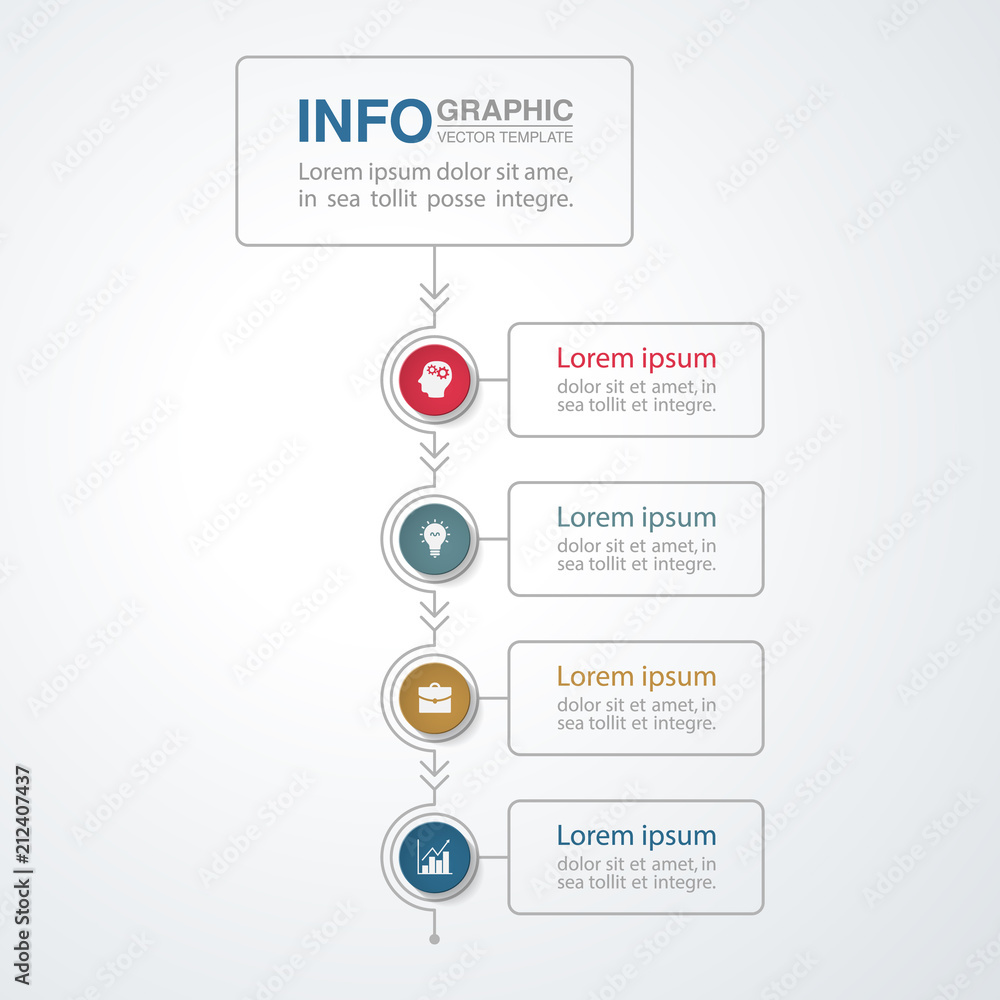 Fototapeta premium Vector infographic template for diagram, graph, presentation, chart, business concept with 4 options.