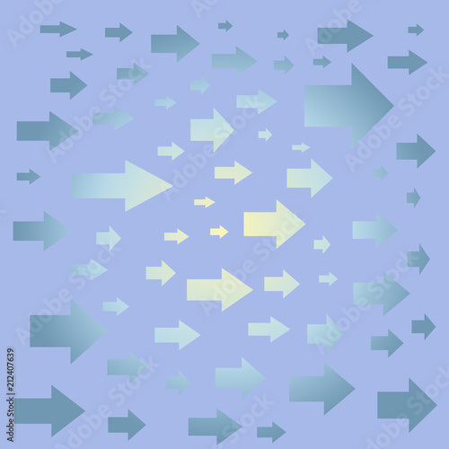 Design of multiple horizontal arrows in pastel colors.