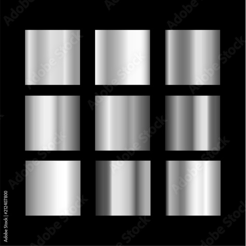 Trendy UI metal gradients collection