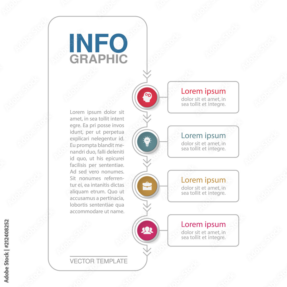 Fototapeta premium Vector infographic template for diagram, graph, presentation, chart, business concept with 4 options.