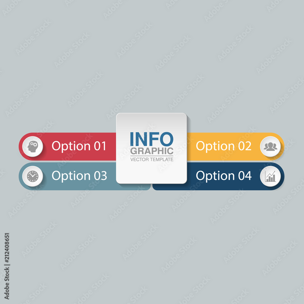 Fototapeta premium Vector infographic template for diagram, graph, presentation, chart, business concept with 4 options.