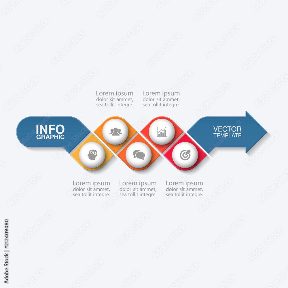 Vector infographic template for diagram, graph, presentation, chart, business concept with 5 options. Vector infographic template for diagram, graph, presentation, chart, business concept with 5 options.