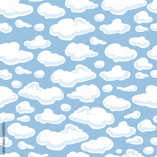 Clouds background, seamless pattern for your design