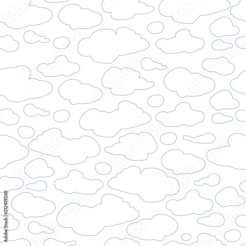 Clouds background, seamless pattern for your design