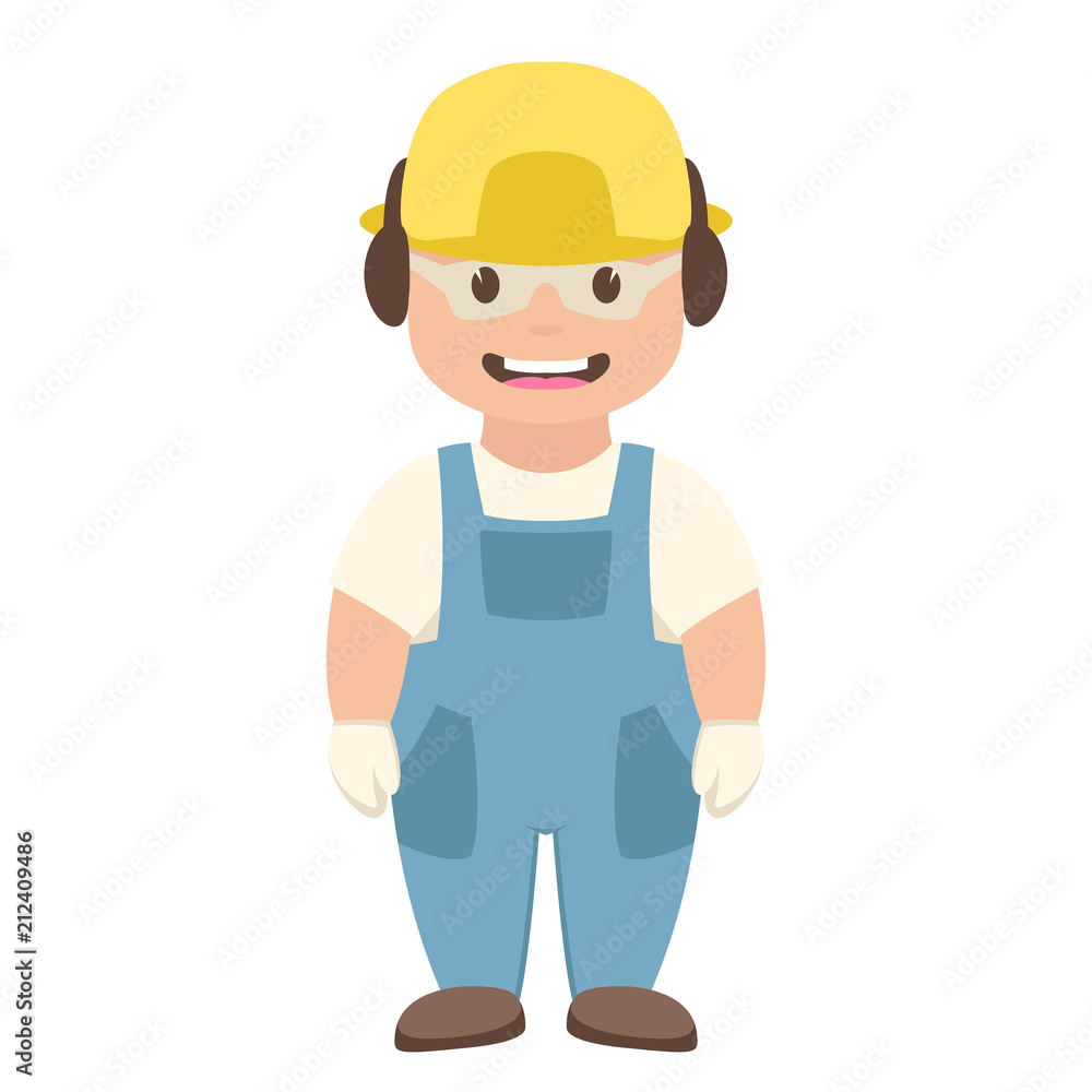 cartoon worker in helmet face vector illustration cartoon worker in helmet face vector illustration