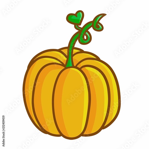 Funny and cute pumpkin - vector.