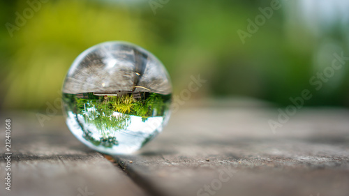 Crystal Ball With Nature Background