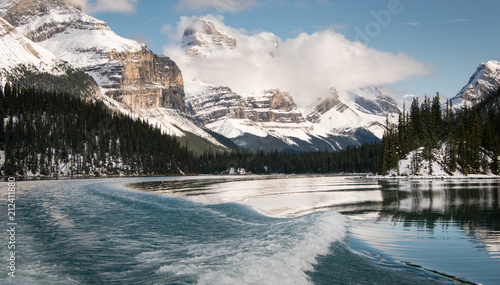 Maligne Lake boat cruise in Jasper National Park, Canada