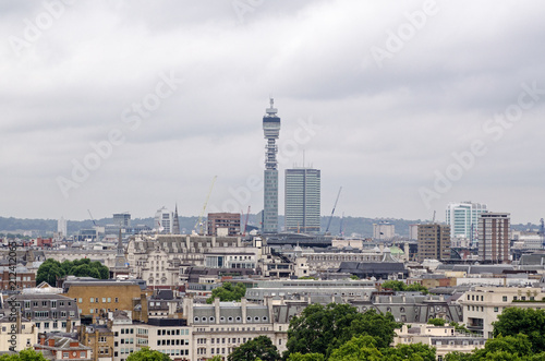 Post Office Tower and roofs of Mayfair, London photo
