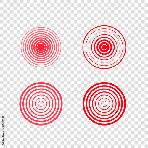 pain target circles vector set