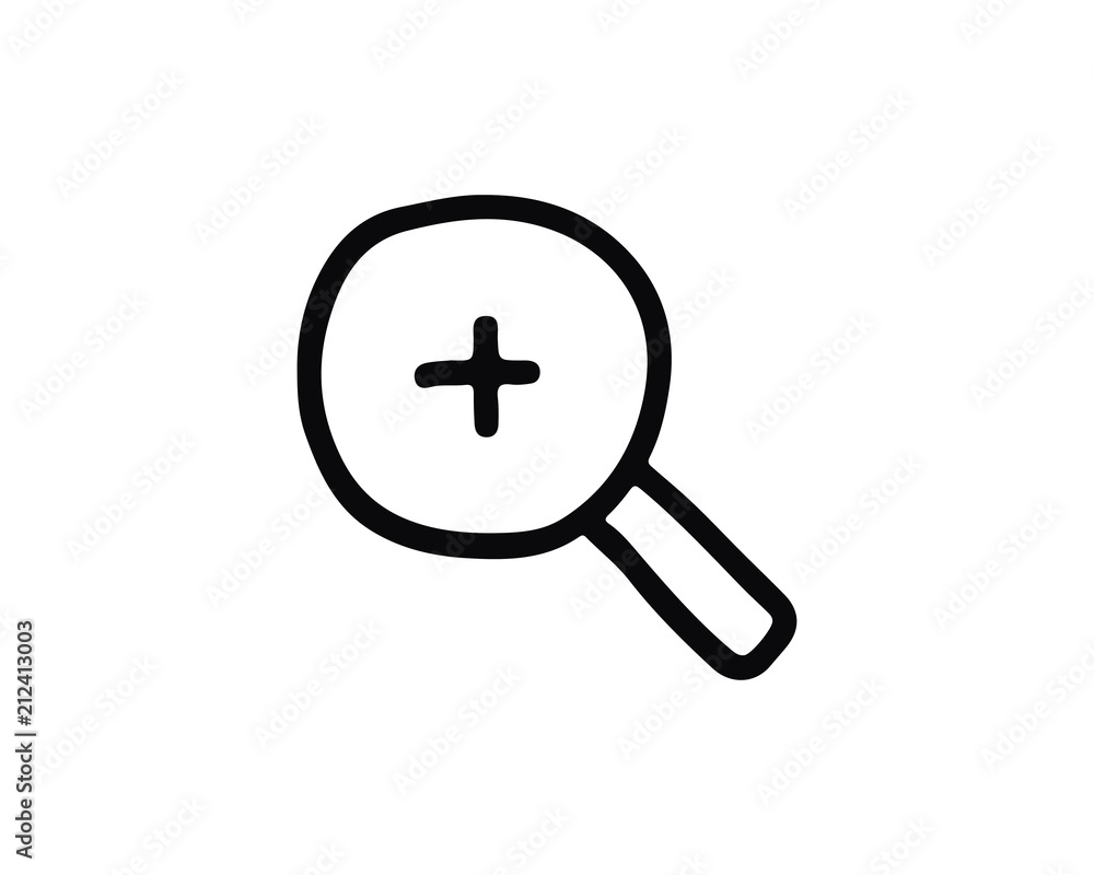 Obraz premium zoom in hand drawn icon , designed for web and app