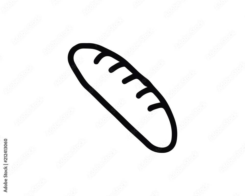 bread hand drawn icon , designed for web and app bread hand drawn icon , designed for web and app