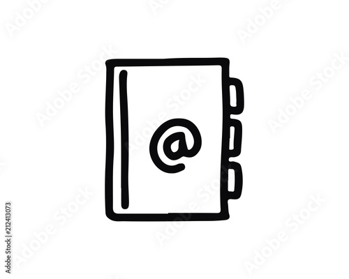 email list hand drawn icon , designed for web and app